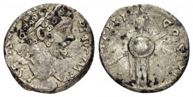 SEPTIMIUS SEVERUS.(193-211).Rome.Denarius. 

Obv : L SEPT SEV PERT AVG IMP IIII.
Laureate head right.

Rev : P M TR P III COS II P P.
Minerva standing...