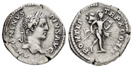 CARACALLA.(198-217).Rome.Denarius. 

Obv : ANTONINVS PIVS AVG.
Laureate head right.

Rev : PONTIF TR P X COS II.
Mars advancing right, holding spear a...