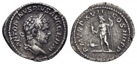 CARACALLA.(198-217).Rome.Denarius.

Obv : ANTONINVS PIVS AVG GERM.
Laureate head right.

Rev : P M TR P XVII COS IIII P P.
Jupiter standing left, hold...