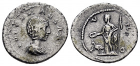 JULIA MAESA.(218-224).Antioch.Denarius. 

Obv : IVLIA MAESA AVG.
Diademed and draped bust right.

Rev : IVNO.
Juno standing left, holding patera and s...