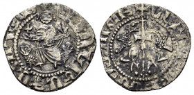 CILICIAN ARMENIA.Levon I.(1198-1219).Sis.Tram.

Obv : Crowned figure of Levon seated on throne ornamented with lions, holding cross and fleur-de-lis, ...