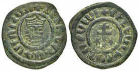 CILICIAN ARMENIA.Levon I.(1198-1219).Sis.Tank.

Obv : Crowned lion’s head facing slightly to right.

Rev : Patriarchal cross flanked by stars.
AC 303....