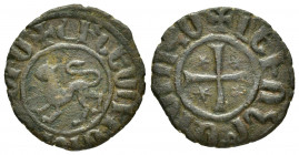 CILICIAN ARMENIA.Levon II.(1270-1289).Kardez.

Obv : Lion standing to left.

Rev : Cross pattée.
Bedoukian 1541.

Condition : Nice green patina.Good v...