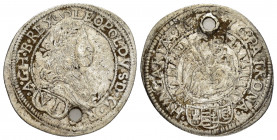 AUSTRIA.Holy Roman Empire.Leopold I.(1658-1705).6 Kreuzer.

Obv : LEOPOLDVS D G R I S A GE HV B REX.
Laureate, draped bust right.

Rev : PATRONA HVNGA...