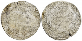 NETHERLANDS. Friesland.Lion Dollar.

Obv : MO NO ORD FRI VA HOL.
Knight standing left, head right, holding up garnished coat-of-arms in foreground.

R...