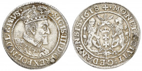 POLAND.Sigismund III Vasa.(1587-1632).Danzig.

Obv : SIGIS III D G REX POL M D L R PRVS.
Crowned, draped and armored bust right.

Rev : MONETA CIVIT G...