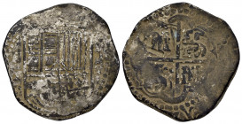 SPAIN.8 Reales.Philip IV.(1621-1665).Seville.

Obv : Coat of arms between mintmark and value.

Rev : Arms of Castille and Leon.

Condition : Darkly to...