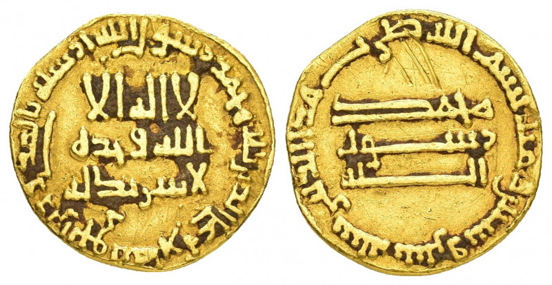 ABBASID.al-Mahdi.(786-809).AH 162.Dinar.

Obv : Arabic legend.

Rev : Arabic...