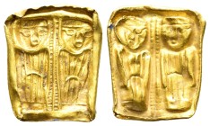 ROMAN GOLD PLAQUE.(3rd-4th century).Gold.

Condition : Good very fine.

Weight : 1.05 gr
Diameter : 15 mm