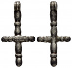 BYZANTINE EMPIRE.Silver Cross.(8th-10th century).Ar.

Condition : Good very fine. 

Weight : 3.09 gr
Diameter : 17X33 mm