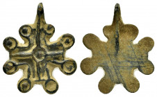 BYZANTINE EMPIRE.Cross.(8th-10th century).Ae.

Condition : Good very fine. 

Weight : 3.7 gr
Diameter : 27 mm