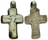 BYZANTINE EMPIRE.Silver Cross.(8th-10th century).Ar.

Condition : Good very fine. 

Weight : 4.9 gr
Diameter : 21X35 mm