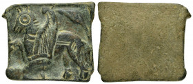 ROMAN BRONZE MILITARY BUCKLE.(1st-2nd century).Ae.

Condition : Good very fine.

Weight : 20.02 gr
Diameter : 34 mm