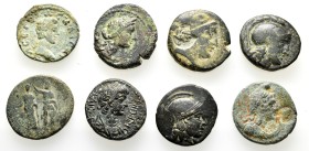 8 ANCIENT BRONZE COINS.SOLD AS SEEN.NO RETURN.