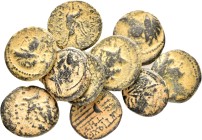 10 ANCIENT BRONZE COINS.SOLD AS SEEN.NO RETURN.