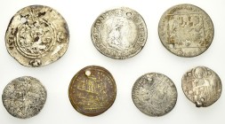 7 ANCIENT MEDIEVAL SILVER and BRONZE COINS.SOLD AS SEEN.NO RETURN.