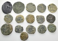 16 ANCIENT ISLAMIC BRONZE COINS.SOLD AS SEEN.NO RETURN.