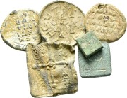 4 ANCIENT SEALS and 2 BRONZE WEIGHT.SOLD AS SEEN.NO RETURN.