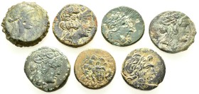 7 ANCIENT BRONZE COINS.SOLD AS SEEN.NO RETURN.