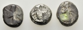 3 ANCIENT SILVER COINS.SOLD AS SEEN.NO RETURN.