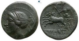 Bruttium. The Brettii circa 211-208 BC. Reduced Semuncia Æ