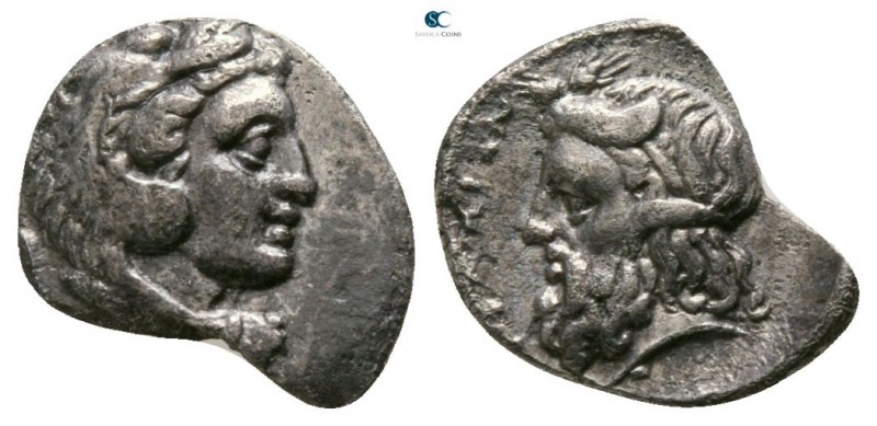Sicily. Gela 339-310 BC. 
Litra AR

8mm., 0,60g.

Head of Herakles right, w...