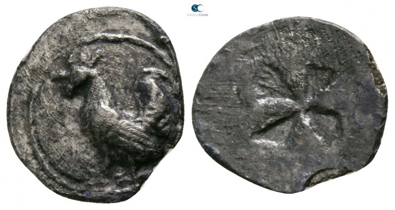 Sicily. Himera circa 530-515 BC. 
Obol AR

11mm., 0,67g.

Cock standing lef...