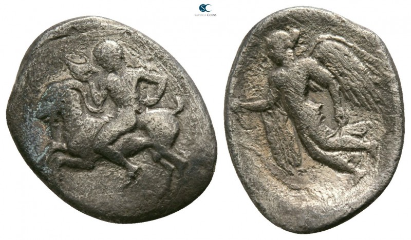 Sicily. Himera circa 425-409 BC. 
Hemidrachm AR

14mm., 1,87g.

Pan, blowin...