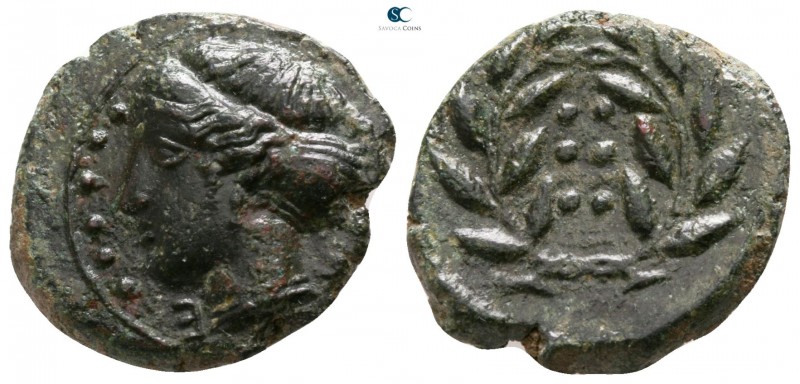 Sicily. Himera circa 420-407 BC. 
Hemilitron Æ

17mm., 3,55g.

IME, head of...