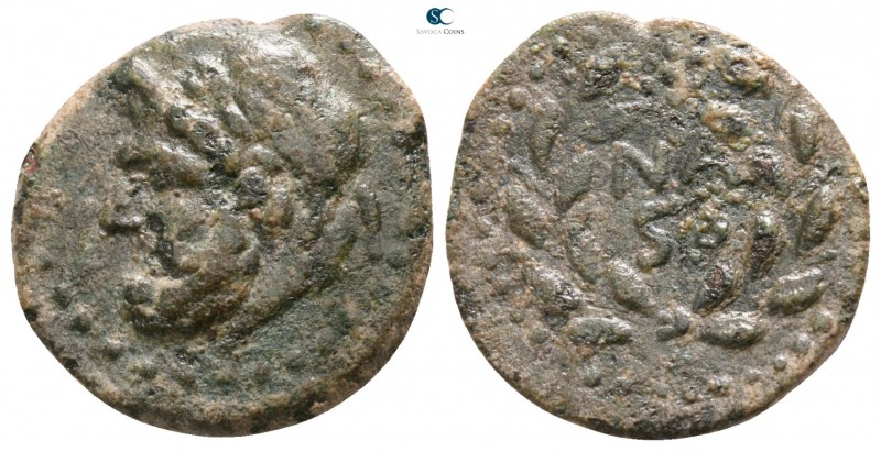 Sicily. Panormus 200-190 BC. 
Bronze Æ

15mm., 2,76g.

Laureate head of Zeu...