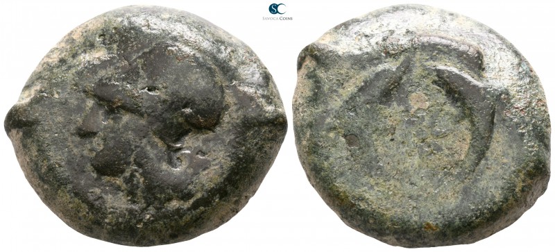 Sicily. Syracuse. Dionysios I. 405-367 BC. 
Drachm Æ

30mm., 34,45g.

ΣYPA,...