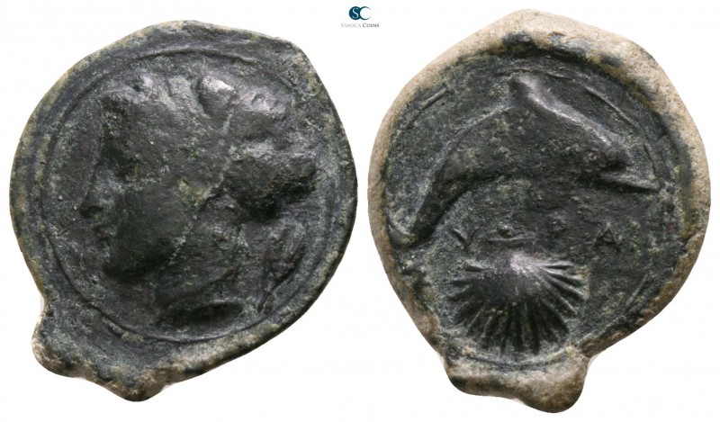 Sicily. Syracuse. Dionysios I. 405-367 BC. 
Hemilitron Æ

17mm., 3,08g.

Fe...