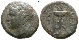Sicily. Tauromenion circa 345-338 BC. Hemilitron Æ
