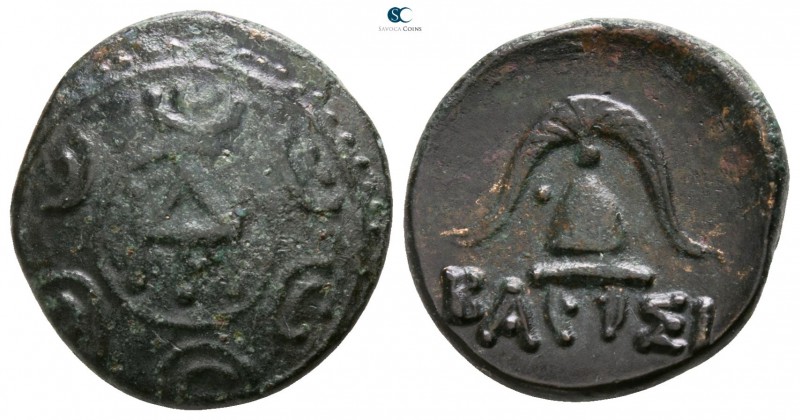 Kings of Macedon. Pella. Demetrios I Poliorketes 306-283 BC. 
Bronze Æ

16mm....