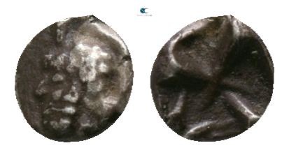 Asia Minor. Uncertain mint circa 550 BC. 
Hemitetartemorion AR

2mm., 0,08g....