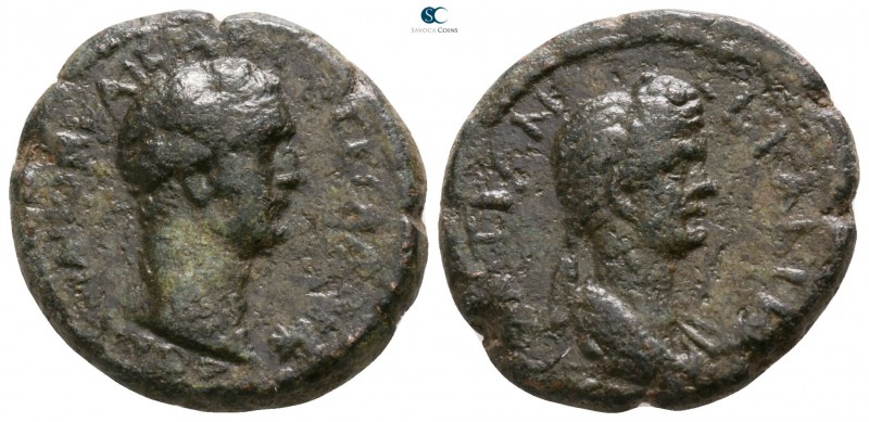 Thessaly. Koinon of Thessaly. Domitian, with Domitia AD 81-96. 
Diassarion AE
...