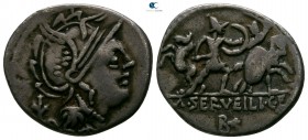 M. Servilius C. f. 100 BC. Rome. Denarius AR
