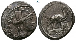 A. Plautius  55 BC. Rome. Denarius AR