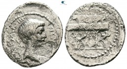 Octavian 42 BC. Mint moving with Octavian in Italy. Denarius AR