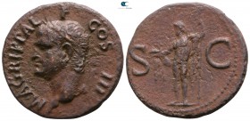 Agrippa 12 BC. Posthumous, struck by Caligula, AD 37-41. Rome. As Æ