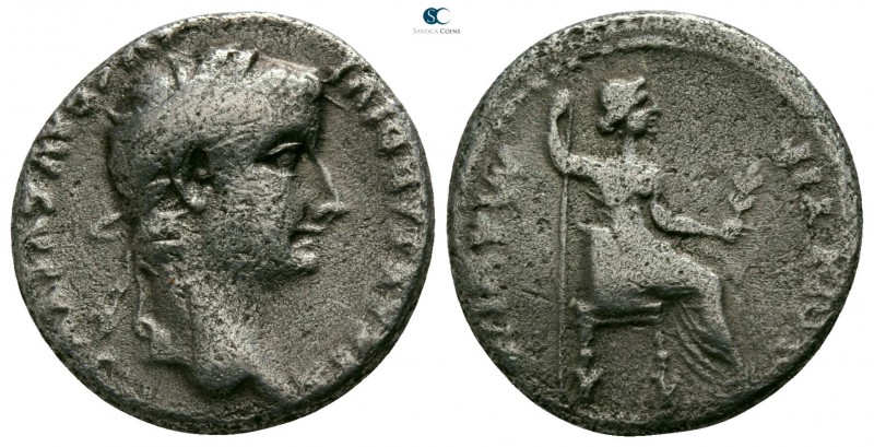 Tiberius AD 14-37. Struck AD 18-35. Lugdunum
Denarius AR."Tribute Penny" type. ...