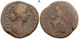 Faustina II AD 147-175. Struck circa AD 161-176. Rome. Sestertius Æ