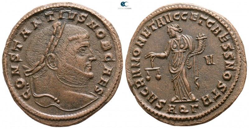 Constantius I as Caesar AD 293-305. Aquileia
Follis Æ

26mm., 10,77g.

CONS...