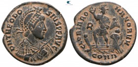 Theodosius I. AD 379-395. Struck circa AD 378-383. Constantinople. Centenionalis Æ