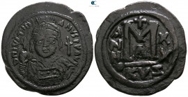 Justinian I AD 527-565. Dated RY 20=AD 546/7. Cyzicus. Follis Æ