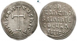 Constantine VI with Irene AD 780-797. Constantinople. Miliaresion AR