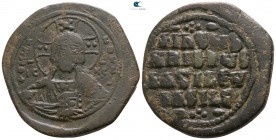 Basil II Bulgaroktonos, with Constantine VIII AD 976-1025. Constantinople. Anonymous follis Æ, Class 2