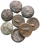 Lot of 8 Greek bronze coins / SOLD AS SEEN! NO RETURN!