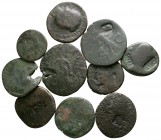 Lot of 10 roman countermarked coins / SOLD AS SEEN, NO RETURN!