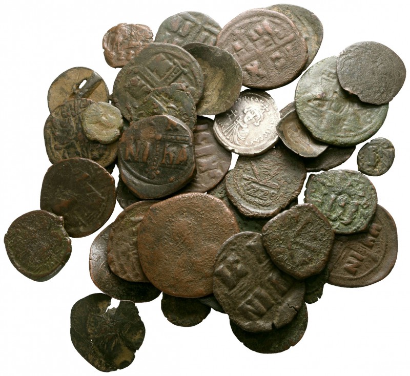 Lot of ca. 40 byzantine bronze coins / SOLD AS SEEN, NO RETURN!

nearly very f...